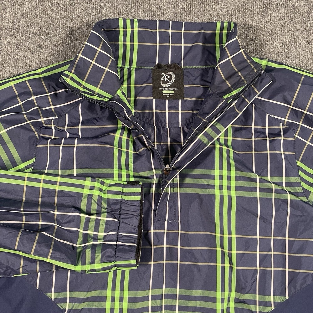 Zero Restriction Mens M Windbreaker Jacket Tour Series Half Zip Golf Pullover